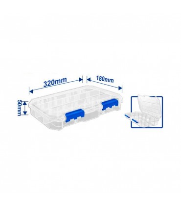 Wadfow WTB8342 Transparent 13 Compartments Organizer box