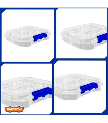Wadfow WTB8341 Transparent Organizer 6 Compartment Mini Storage Box