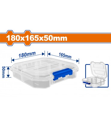 Wadfow WTB8341 Transparent Organizer 6 Compartment Mini Storage Box