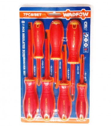 Wadfow WSS7407 7 Pieces VDE Insulated Screwdriver Set