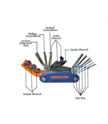 Wadfow WHK4516 Portable 16-in-1 Multi-Function Tool