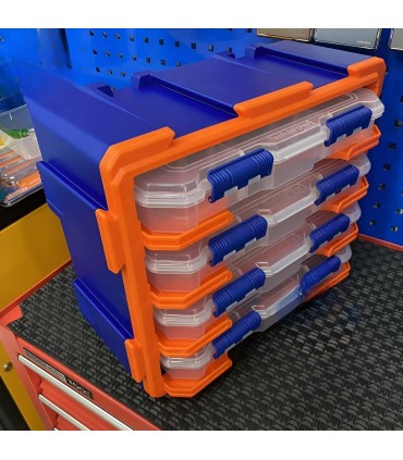 Wadfow WTB8344 PP Plastic Modular Storage Tower with 4 Drawers