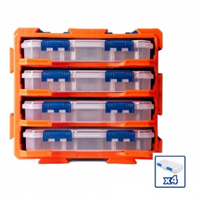 Wadfow WTB8344 PP Plastic Modular Storage Tower with 4 Drawers