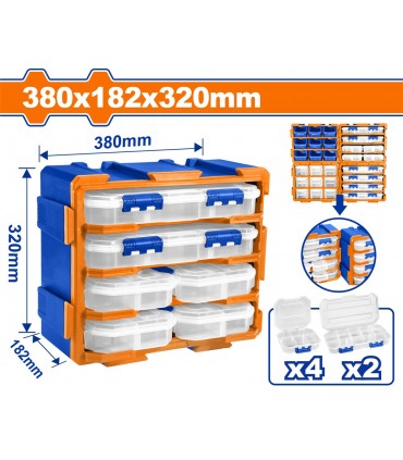Wadfow WTB8346 6 Piece Transparent Organizer Tower