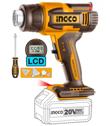 Ingco COSLI241293 1/2" + 3/4" Impact Wrenches + Heat Gun + LED Work Light Combo Kit
