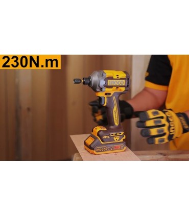 Ingco CIRLI2023 20V 230Nm Cordless Brushless Impact Driver