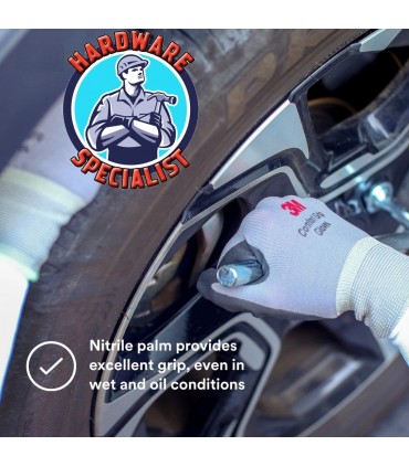 3M Comfort Grip Gloves Nitrile Coated Safety Glove