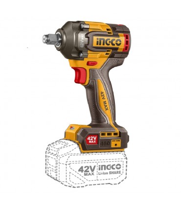 Ingco CIWLI42461 42V Cordless Brushless Impact Wrench Kit