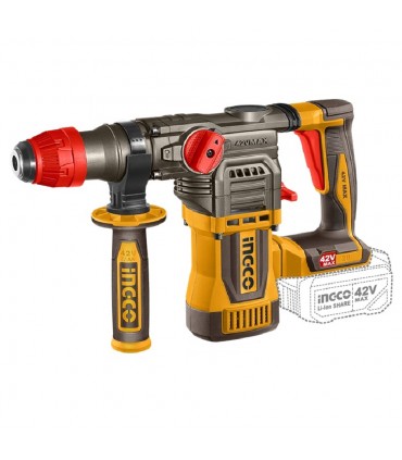 Ingco CRHLI422882 42V Brushless 28mm Cordless Rotary Hammer Drill Kit