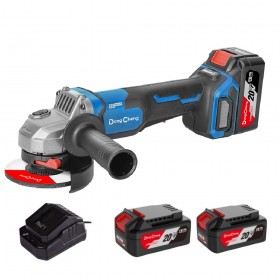 Dong Cheng DCSM04-100P 2 x 20V Lithium-Ion Brushless 4" Cordless Angle Grinder Kit