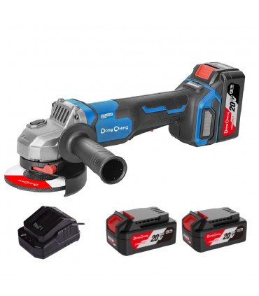 Dong Cheng DCSM04-100P 2 x 20V Lithium-Ion Brushless 4" Cordless Angle Grinder Kit