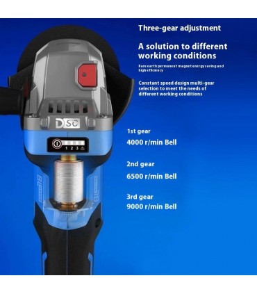 Dong Cheng DCSM04-100P 2 x 20V Lithium-Ion Brushless 4" Cordless Angle Grinder Kit