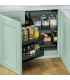 ecoWare AG6011-DG Magic Corner Basket with Soft Closing Slide - Dark Grey