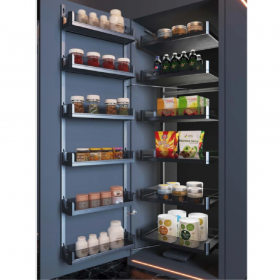 ecoWare Side Large Tall Unit Basket - Dark Grey