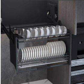 ecoWare T-Line Up and Down Storage Kit Elevator Basket - Dark Grey