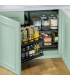 ecoWare TL6011-DG Magic Corner Basket with Soft Closing Slide - Dark Grey