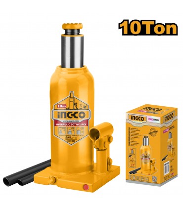 Ingco HBJ1002 10 Tons Industrial Hydraulic Bottle Jack
