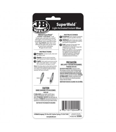 J-B Weld 33301 Superweld Light Activated Instant Glue