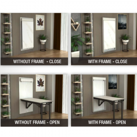 ecoWare S-CS06 Wall-Mounted Foldable Pull Down Table with Soft Close