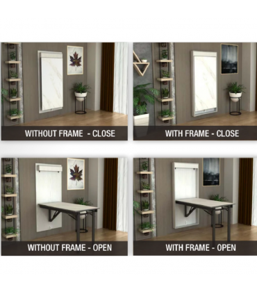 ecoWare S-CS06 Wall-Mounted Foldable Pull Down Table with Soft Close