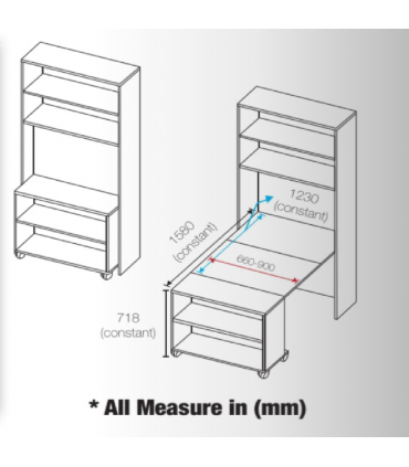 ecoWARE S-CS12 High Load Capacity Compact Design Folding Table