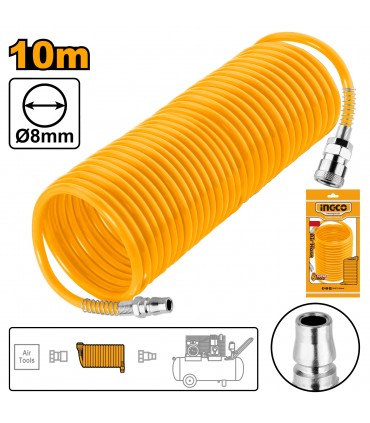 Ingco AH1101-3 10m Air Hose With Nitto Type Coupling
