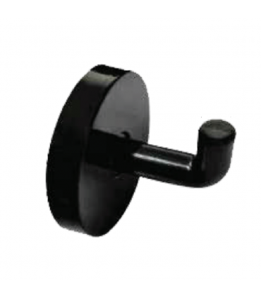 Hardware Specialist HK-SG-BLK PVC Single Hook - Black