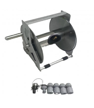 Flex HR01 100PSI 304 Stainless Steel 25M Garden Hose Reel with Spray Gun