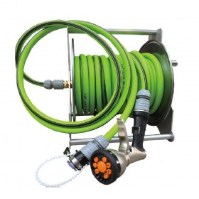 Flex HR01 100PSI 304 Stainless Steel 25M Garden Hose Reel with Spray Gun