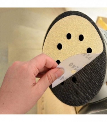 M10 125mm Velcro Sanding Disc For Wood Grit 240 (8 Holes)