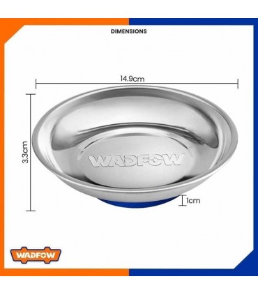 Wadfow WMC6001 150mm Round Stainless steel Magnetic Storage Tray