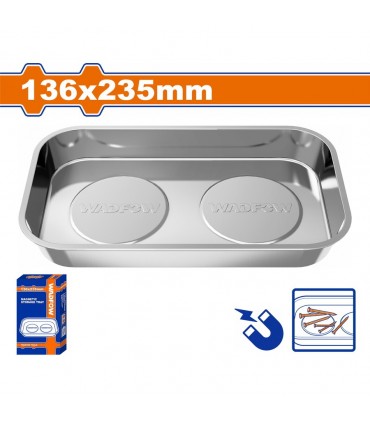 Wadfow WMC6002 Rectangle Stainless Steel Magnetic Storage Tray