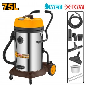 Ingco VC24751 2400W Twin Motor Wet & Dry Vacuum Cleaner - 75 Litre