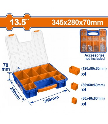Wadfow WTB1311 Plastic Organizer with 12 Removable Cups