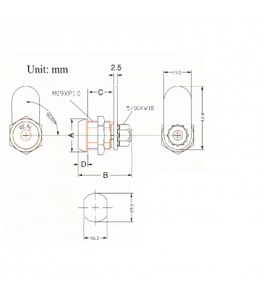 Real Lock RL-8041 High Security Disc Detainer Cam Lock