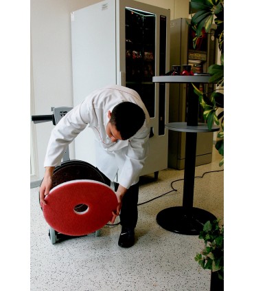 3M 5100 16 inch Red Buffer Floor Pad - 5 Pieces