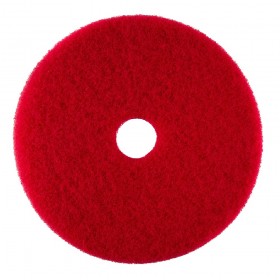 3M 5100 16 inch Red Buffer Floor Pad - 5 Pieces
