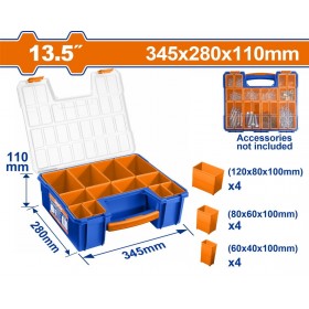 Wadfow WTB1322 Plastic Organizer with 12 Removable Cups