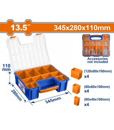 Wadfow WTB1322 Plastic Organizer with 12 Removable Cups