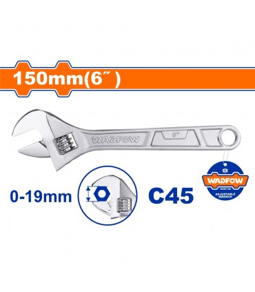 WADFOW 8-12" High Torque Steel Adjustable Wrench