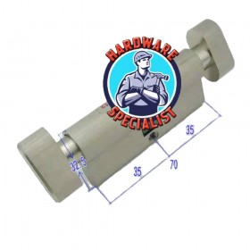 Hardware Specialist 70mm Double Thumbturn Cylinder with Knob