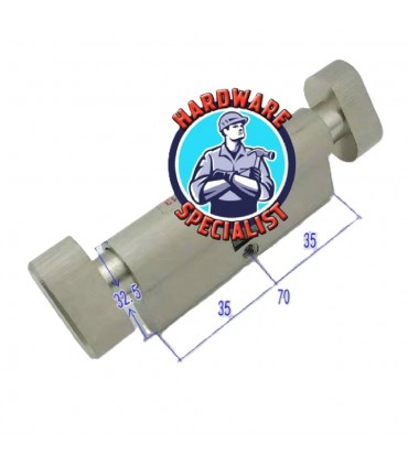 Hardware Specialist 70mm Double Thumbturn Cylinder with Knob
