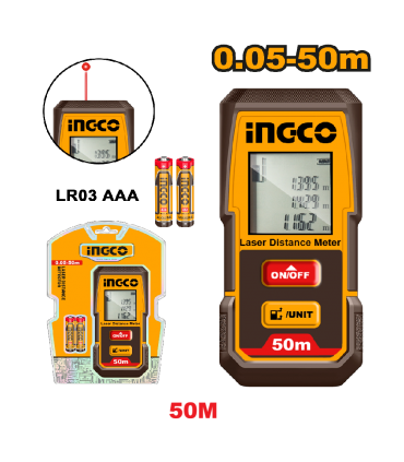 Ingco HLDD0508 0.05-50m Laser Distance Detector