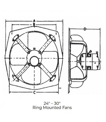 View 24"-30" Heavy Duty High Airflow Exhaust Fan