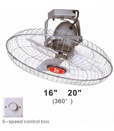 TAT 16"-20" Powerful Low Noise 3-Blade Aluminum Orbit Fan