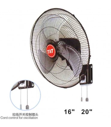 TAT 16"-20" PowerFul 3-Blade Aluminum High Wind Flow Wall Fan