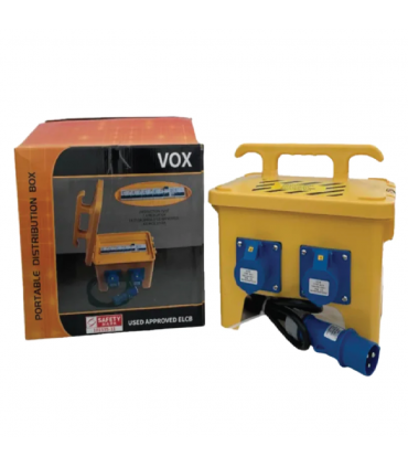 VOX 4 Way Portable Distribution Box with Safety Mark Approved ELCB