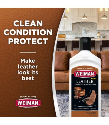 Weiman 3 in 1 Deep Leather Cleaner Conditioner Cream - 237mL