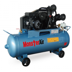 MonsterAir FS30-100H 3HP Single Phase or 3 Phase 100L Air Compressor - MOM Certificate