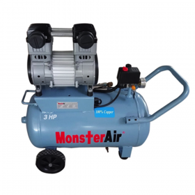 MonsterAir MAW3050 3HP Oil Free and Silent 50L Air Compressor - MOM Certificate